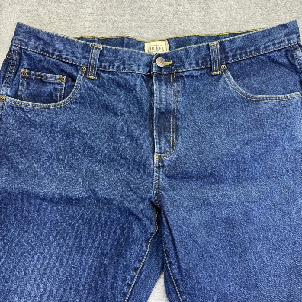 Red Head Brand Co Mens Jeans 42x30‎ Dark Wash Straight Fit Denim Pants